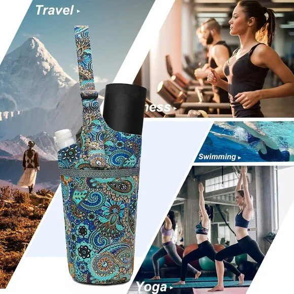 Yoga Mat Bag Canvas Large Storage Adjustable Shoulder Straps Gifts - Picture 5 of 6